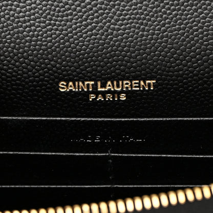 Saint Laurent Grain De Poudre Classic Monogram Kate Tassel Chain Wallet Black 6 of 11