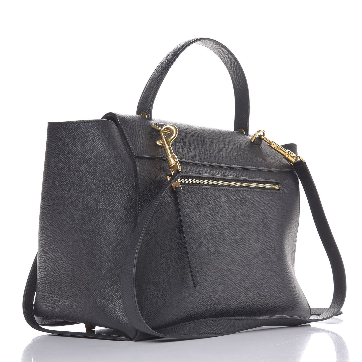 Grained Calfskin Small Belt Bag Black