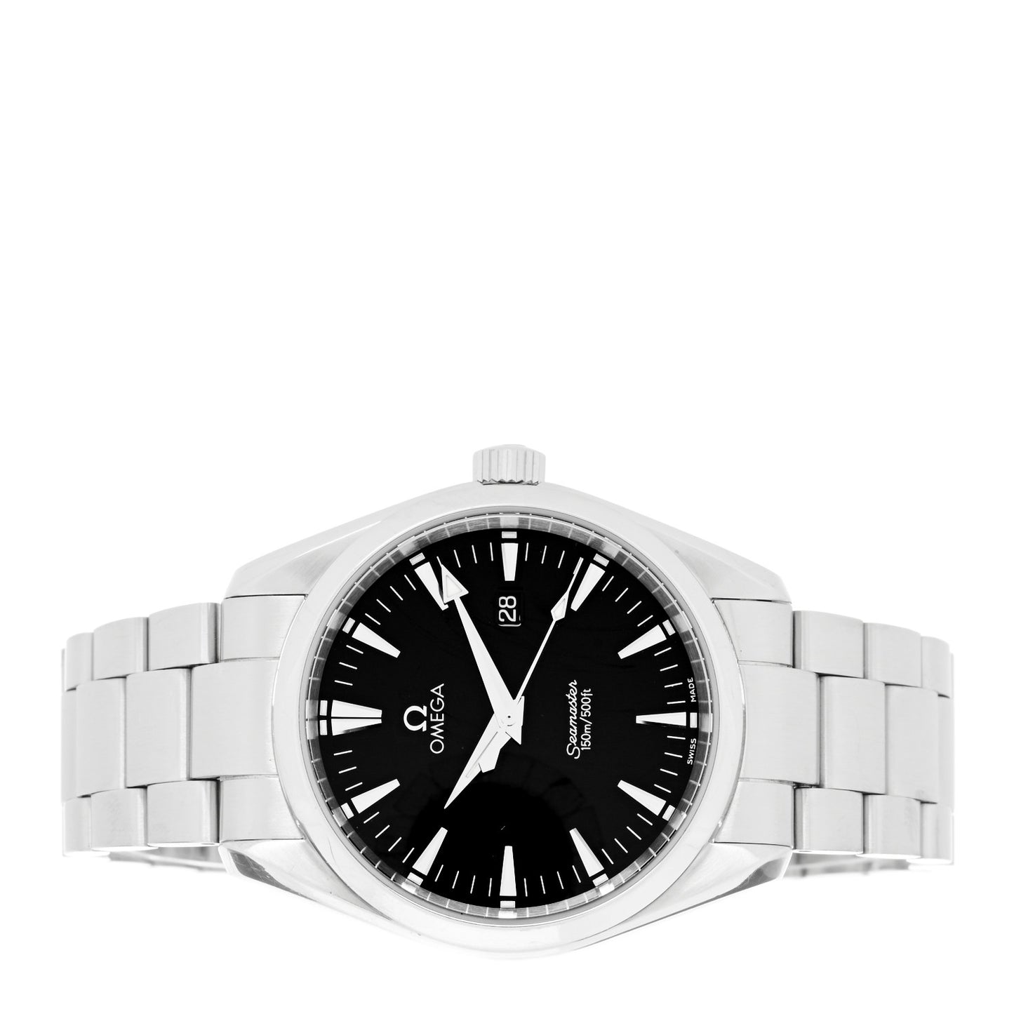 Stainless Steel 39mm Seamaster Aqua Terra Quartz Watch Black 2517.50