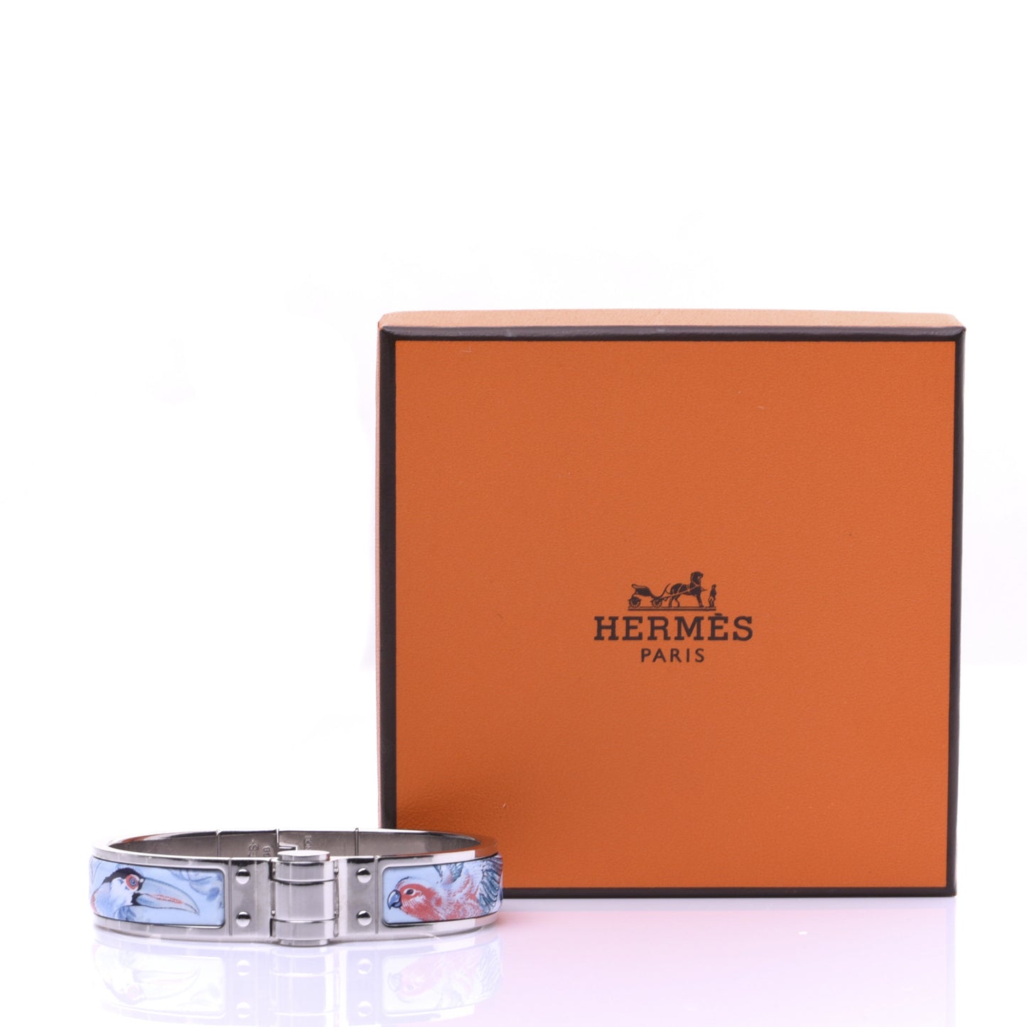 Enamel Printed Narrow Equateur Hinged Bracelet S