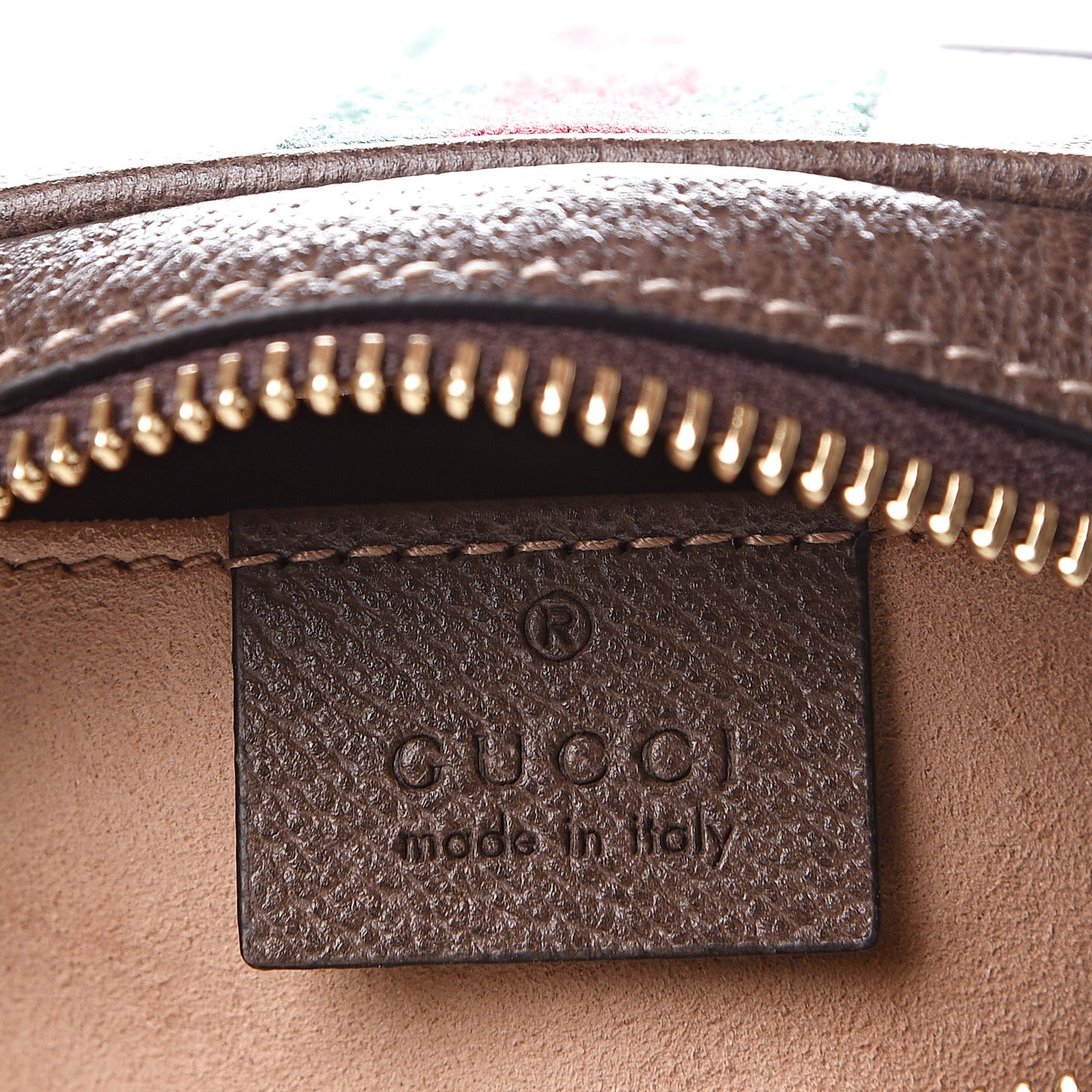GG Supreme Monogram Web Mini Ophidia Shoulder Bag Brown