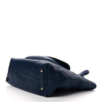 Chanel Calfskin Caviar Quilted Large Shopping Tote Blue 7 of 7