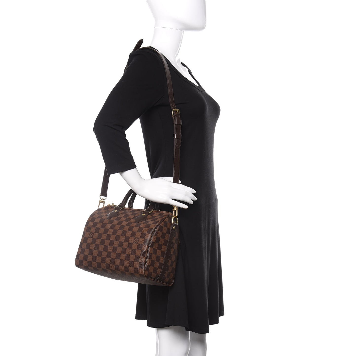 Damier Ebene Speedy Bandouliere 25
