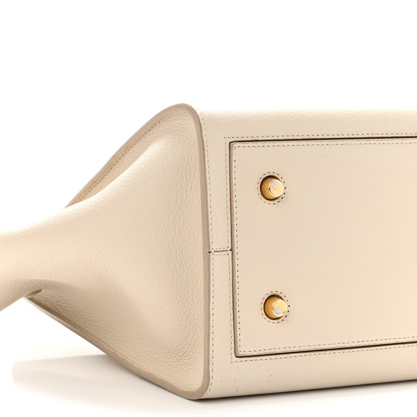 Crisped Calfskin Mini Tie Knot Tote Chalk