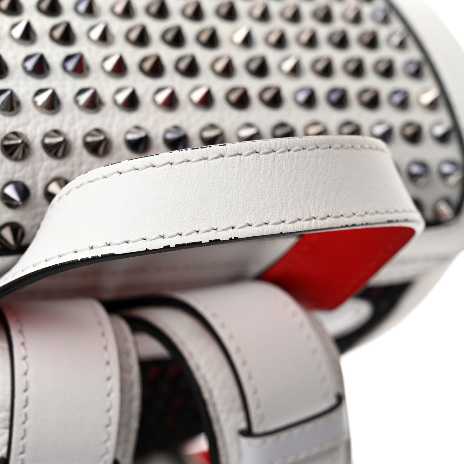 Christian Louboutin Calfskin Spiked Explorafunk Backpack White 16 of 21