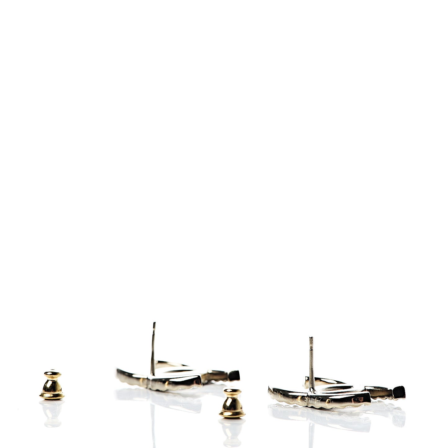Crystal CC Large Stud Earrings Gold