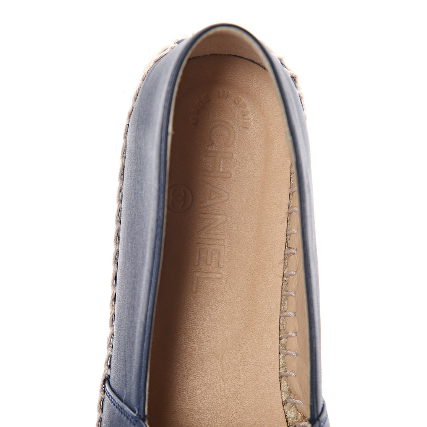 Lambskin CC Espadrilles 37 Dark Navy