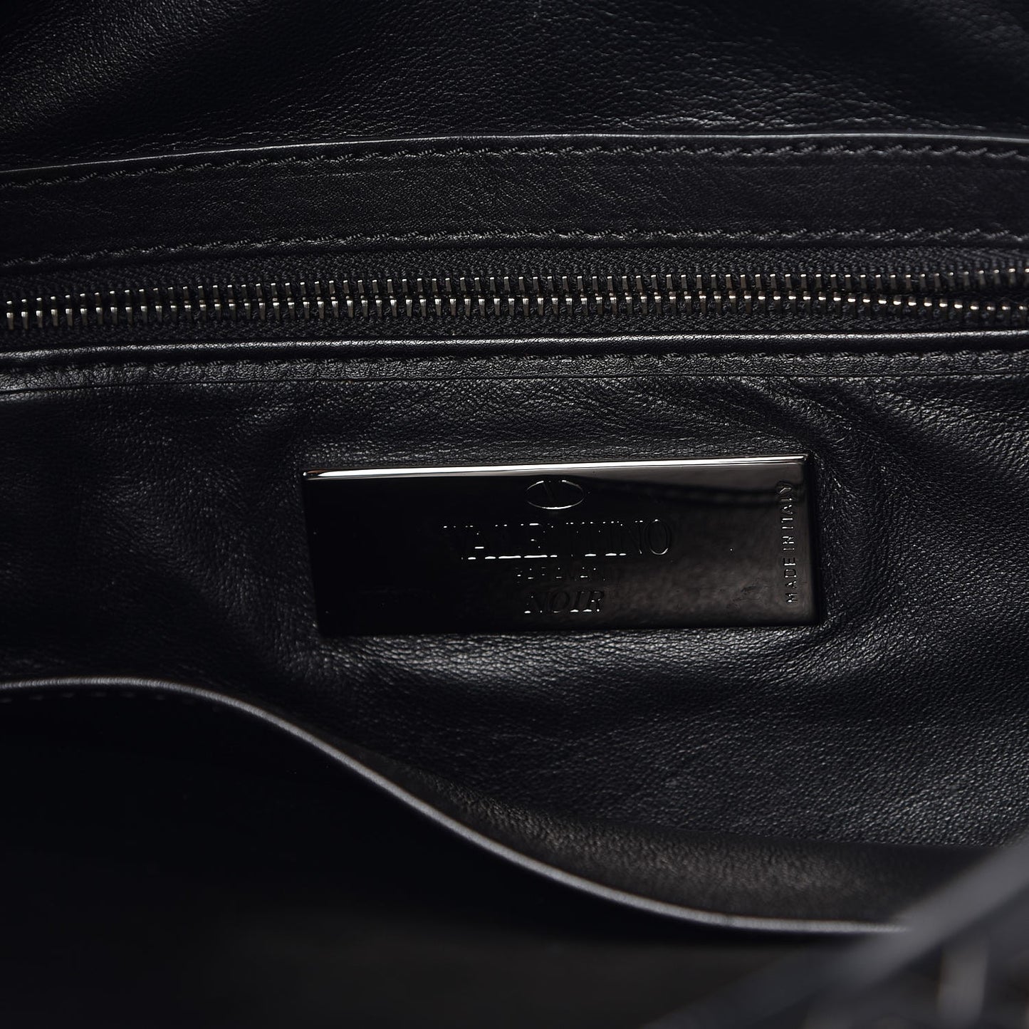 Calfskin Rockstud All Over Flip-Lock Messenger Bag Black