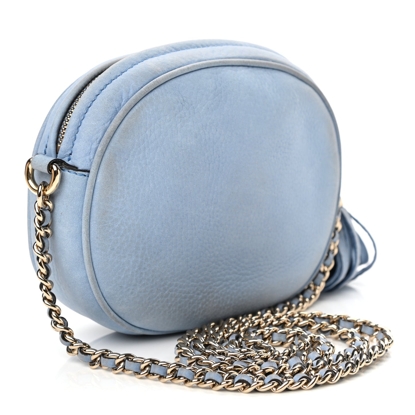 Vitello Range Mini Soho Chain Bag Mineral Blue