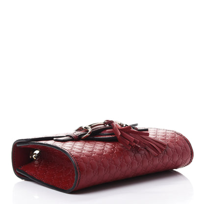 Gucci Soft Microguccissima Mini Emily Chain Shoulder Bag Rosso 3 of 4