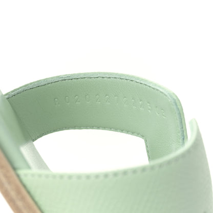 Hermes Epsom Oran Sandals 37.5 Vert Jade 8 of 8