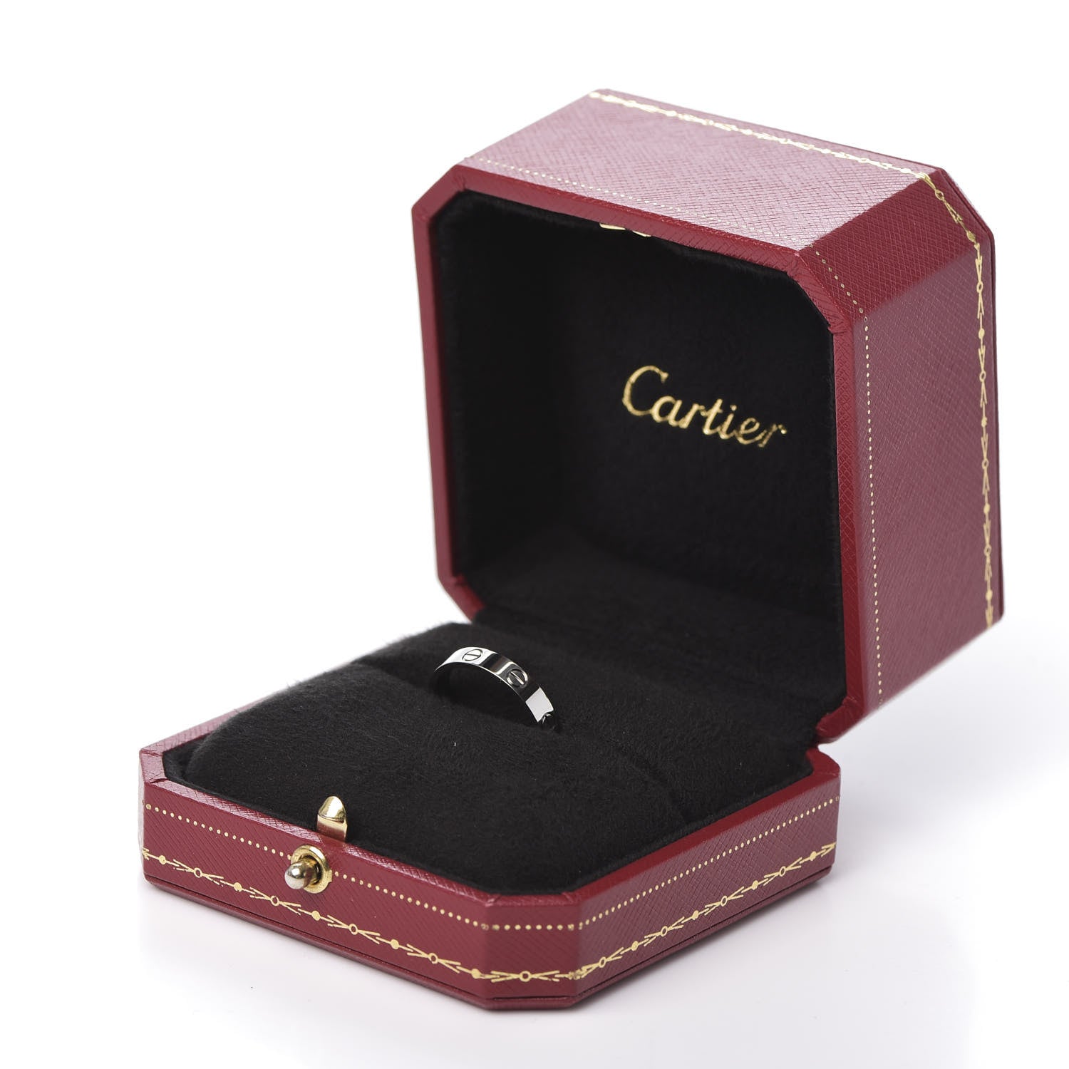 Cartier 18K White Gold 3.5mm LOVE Wedding Band Ring 54 6.75 5 of 6