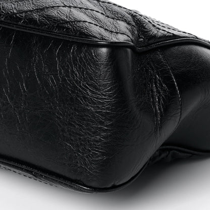 Saint Laurent Crinkled Calfskin Matelasse Monogram Large Niki Shopping Tote Bag Black 11 of 12