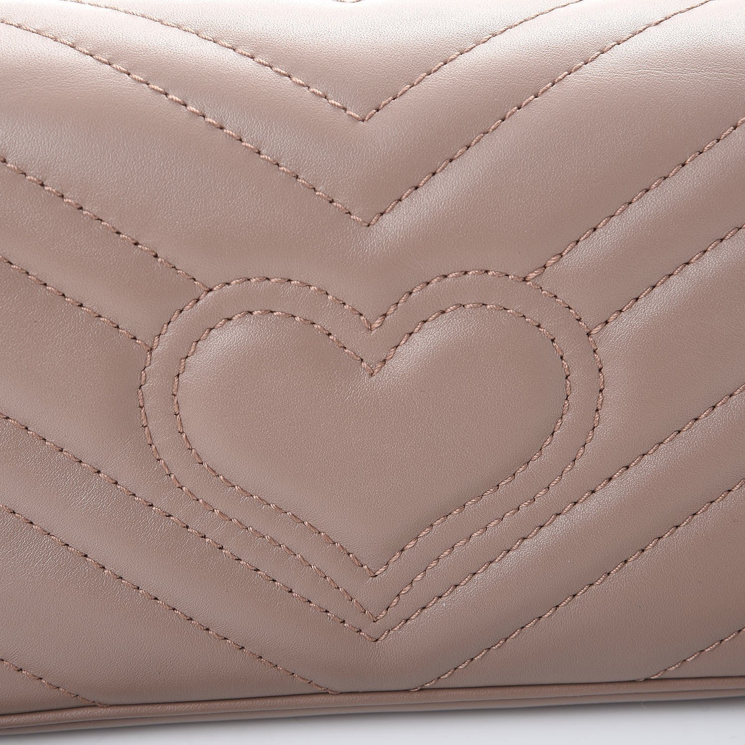 Gucci Calfskin Matelasse Super Mini GG Marmont Shoulder Bag Porcelain Rose 9 of 10