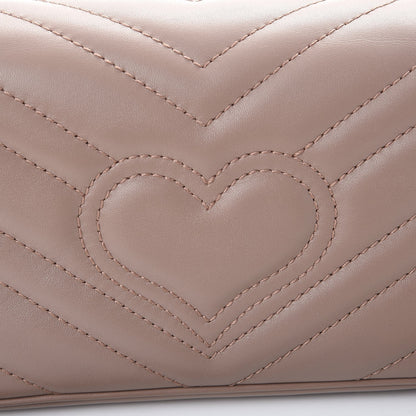 Gucci Calfskin Matelasse Super Mini GG Marmont Shoulder Bag Porcelain Rose 9 of 10