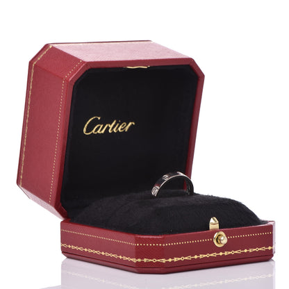 Cartier 18K White Gold Diamond 3.5mm LOVE Wedding Band Ring 56 7.25 6 of 6