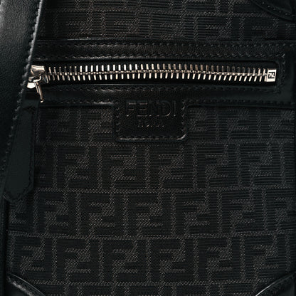 Fendi Recycled Fabric Jacquard Vitello Astro Micro FF Mini Trolley Bag Asfalto Black 8 of 10