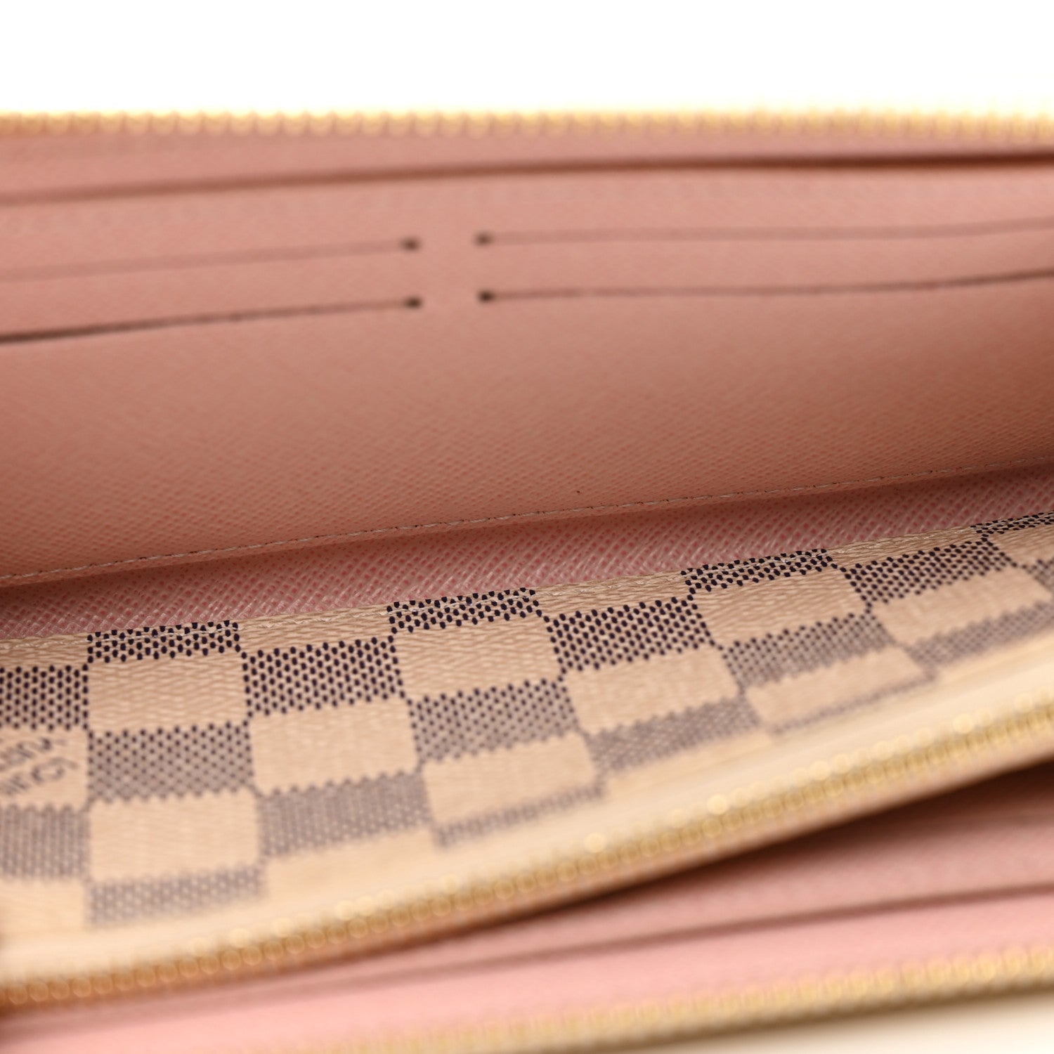 Louis Vuitton Damier Azur Clemence Wallet Rose Ballerine 6 of 10