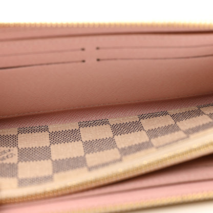 Louis Vuitton Damier Azur Clemence Wallet Rose Ballerine 6 of 10