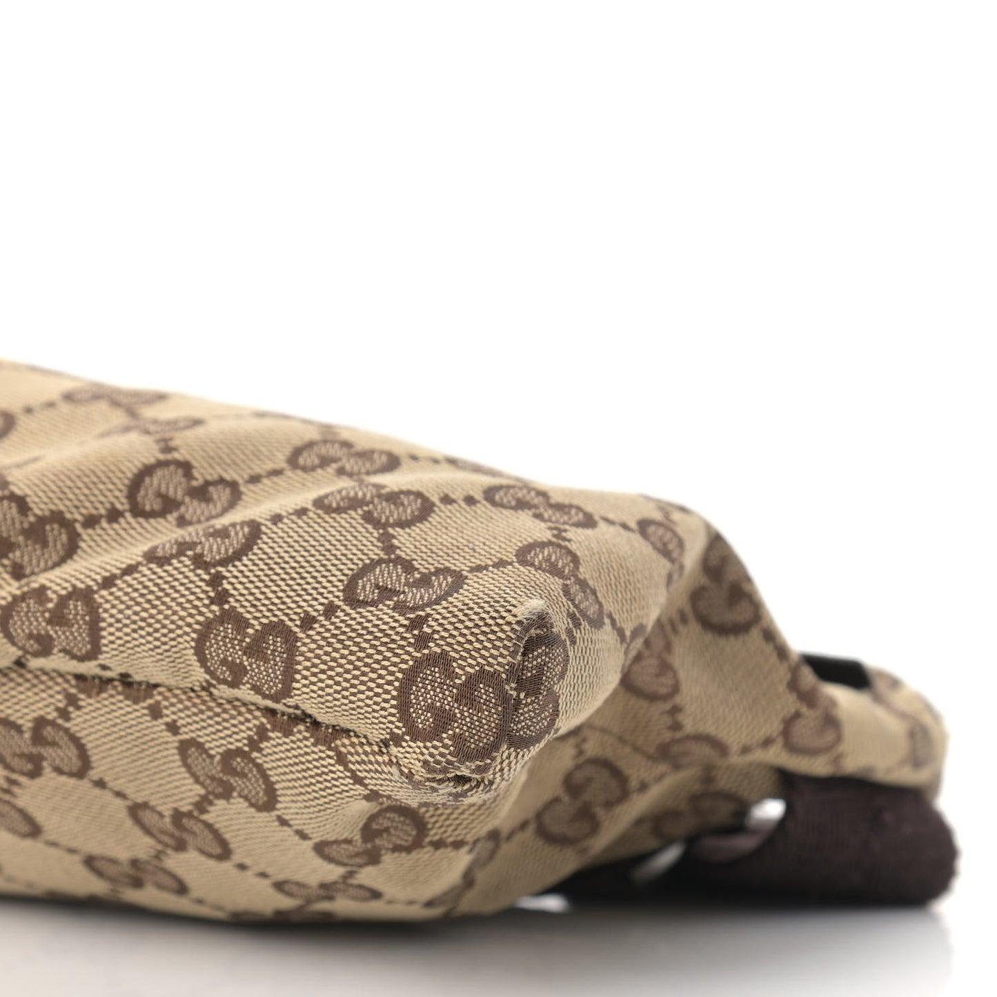 GG Monogram Double Pocket Belt Bag Dark Brown