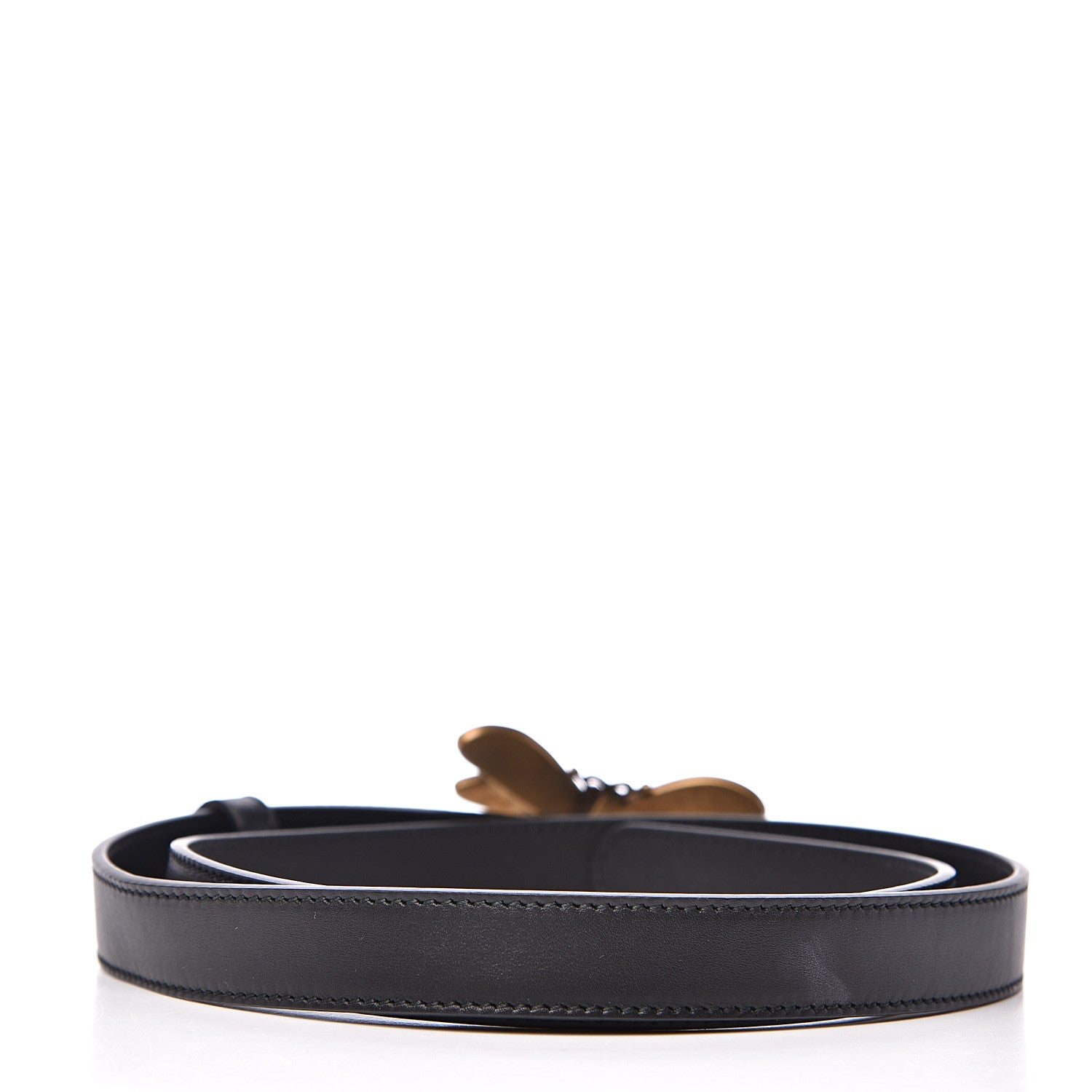 Gucci Calfskin Queen Margaret Bee Belt 85 34 Black 2 of 5
