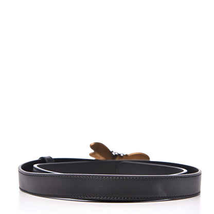 Gucci Calfskin Queen Margaret Bee Belt 85 34 Black 2 of 5