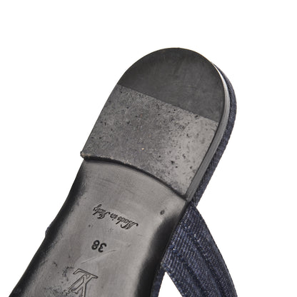 Louis Vuitton Denim Thong Sandals 38 Blue 13 of 16