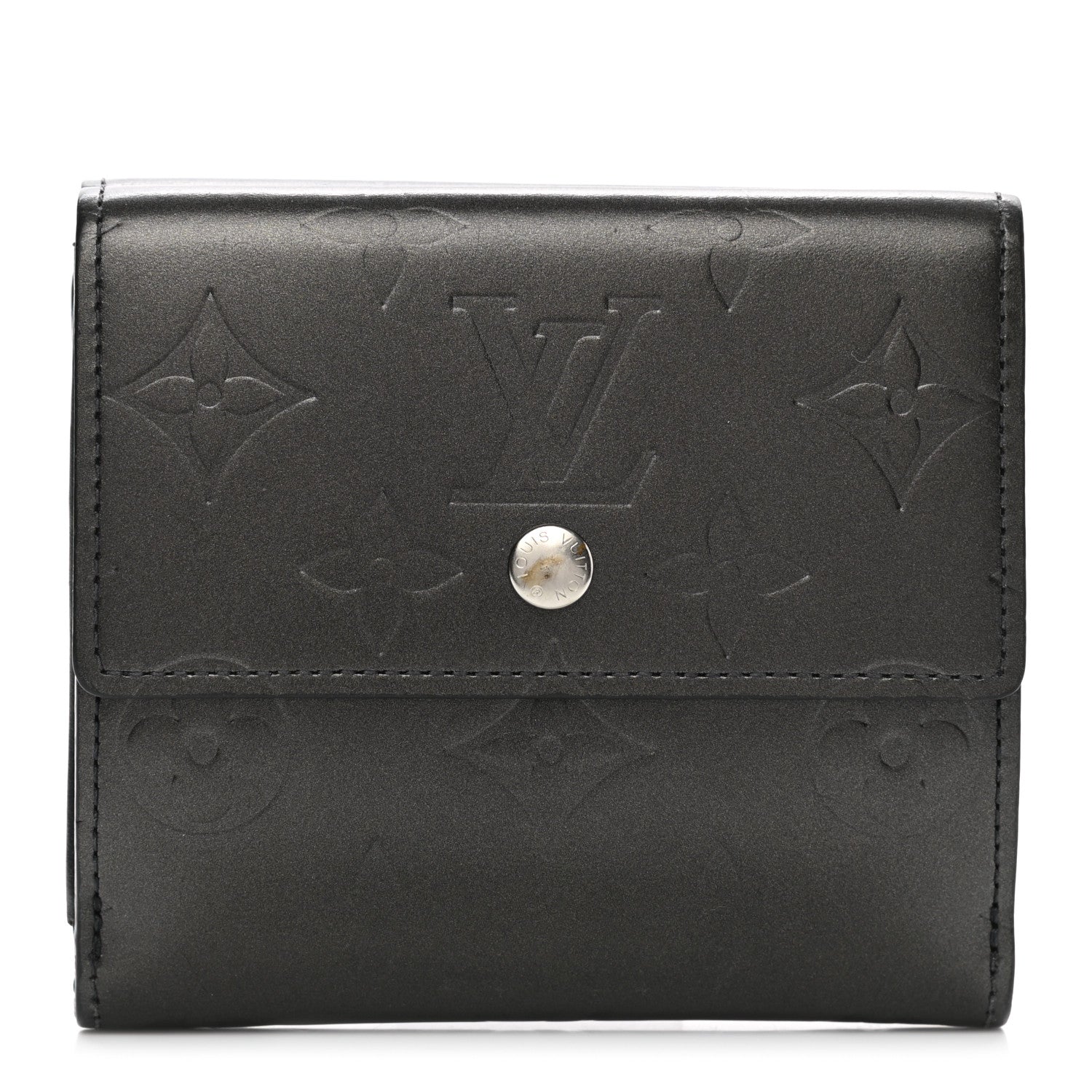 Louis Vuitton Mat Monogram Elise Wallet Black 1 of 7