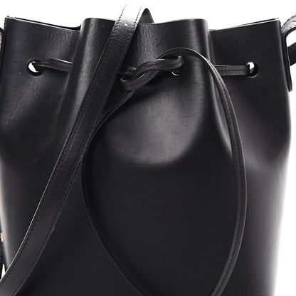 Mansur Gavriel Vegetable Tanned Calfskin Mini Bucket Bag Black Blu 8 of 16