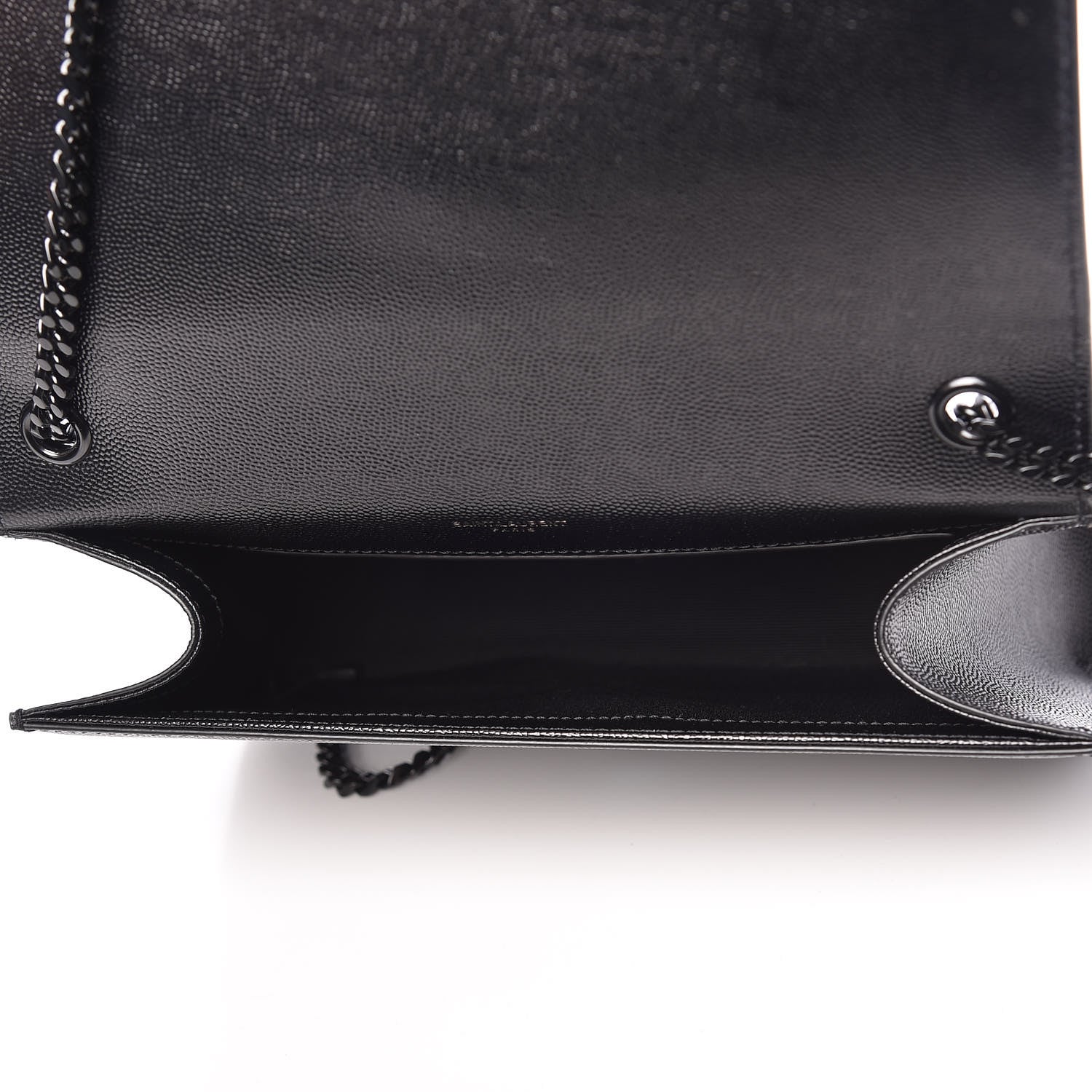 Saint Laurent Grain De Poudre Medium Classic Monogram Kate Satchel Black 7 of 9