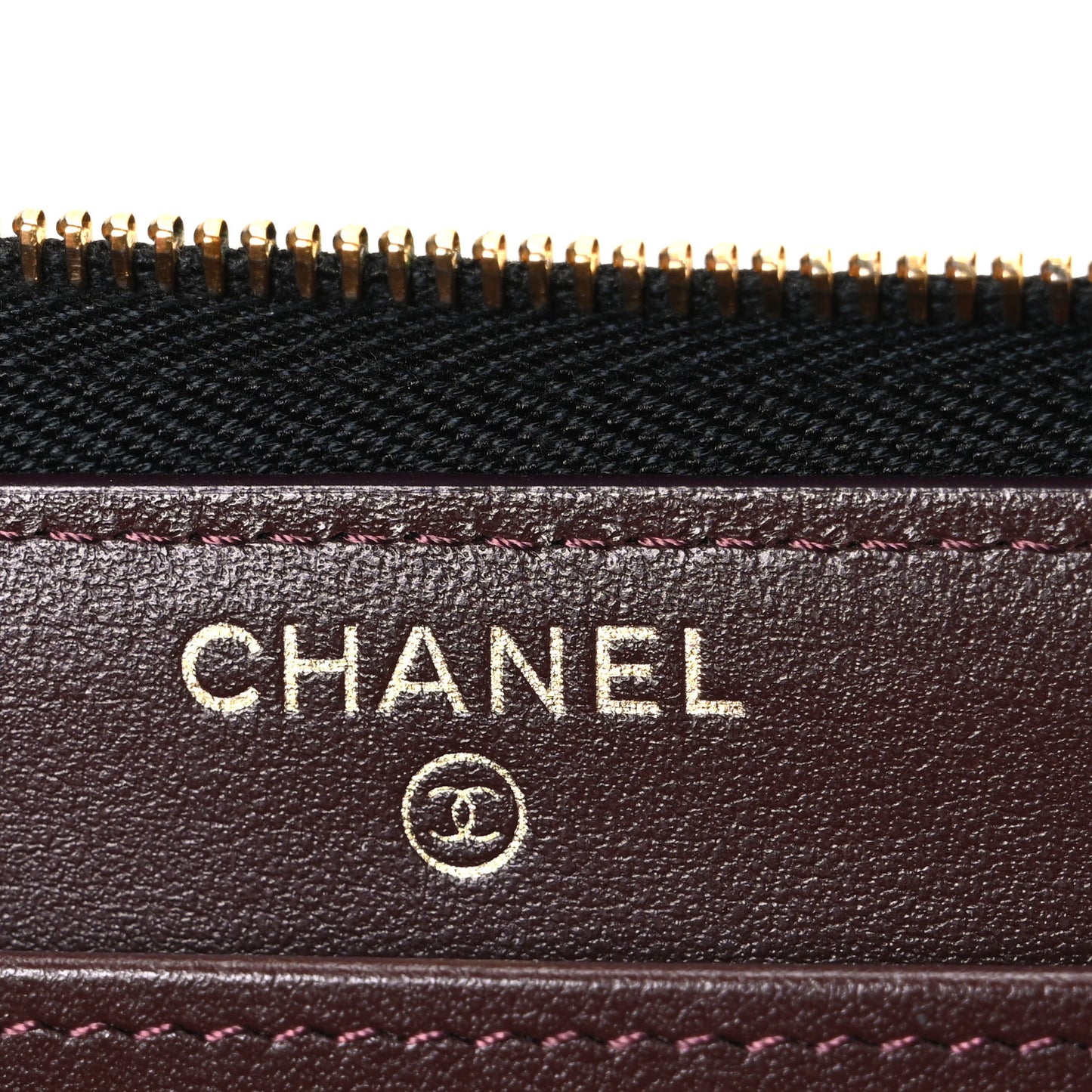 Caviar Quilted Large Gusset Zip Around Wallet Black