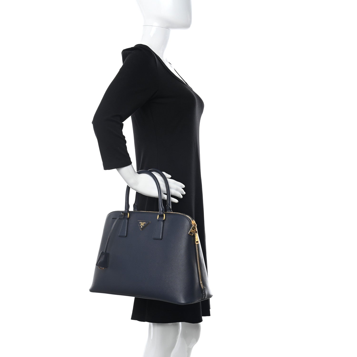 Prada Saffiano Large Promenade Tote Baltico 2 of 10