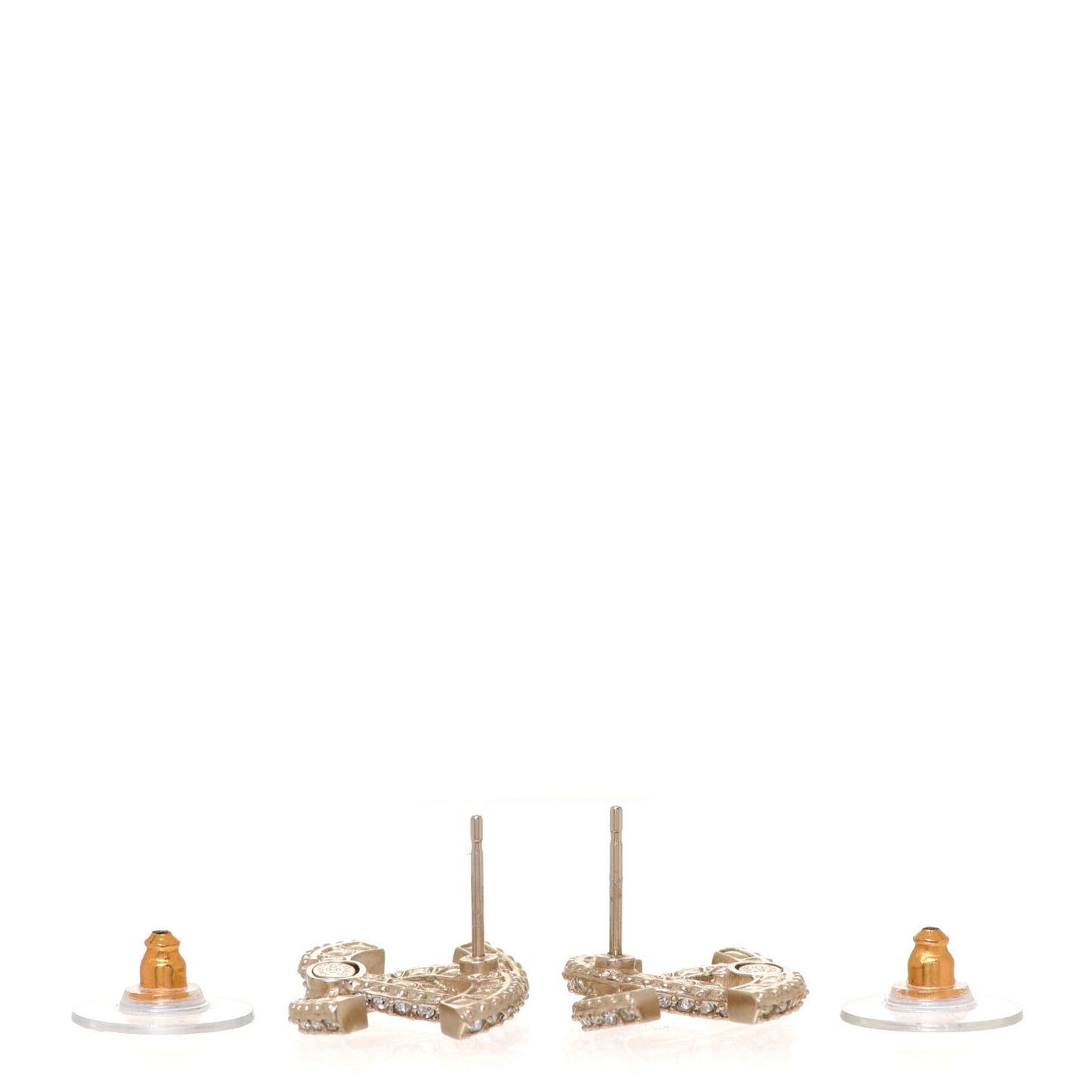 Crystal Timeless CC Earrings Light Gold