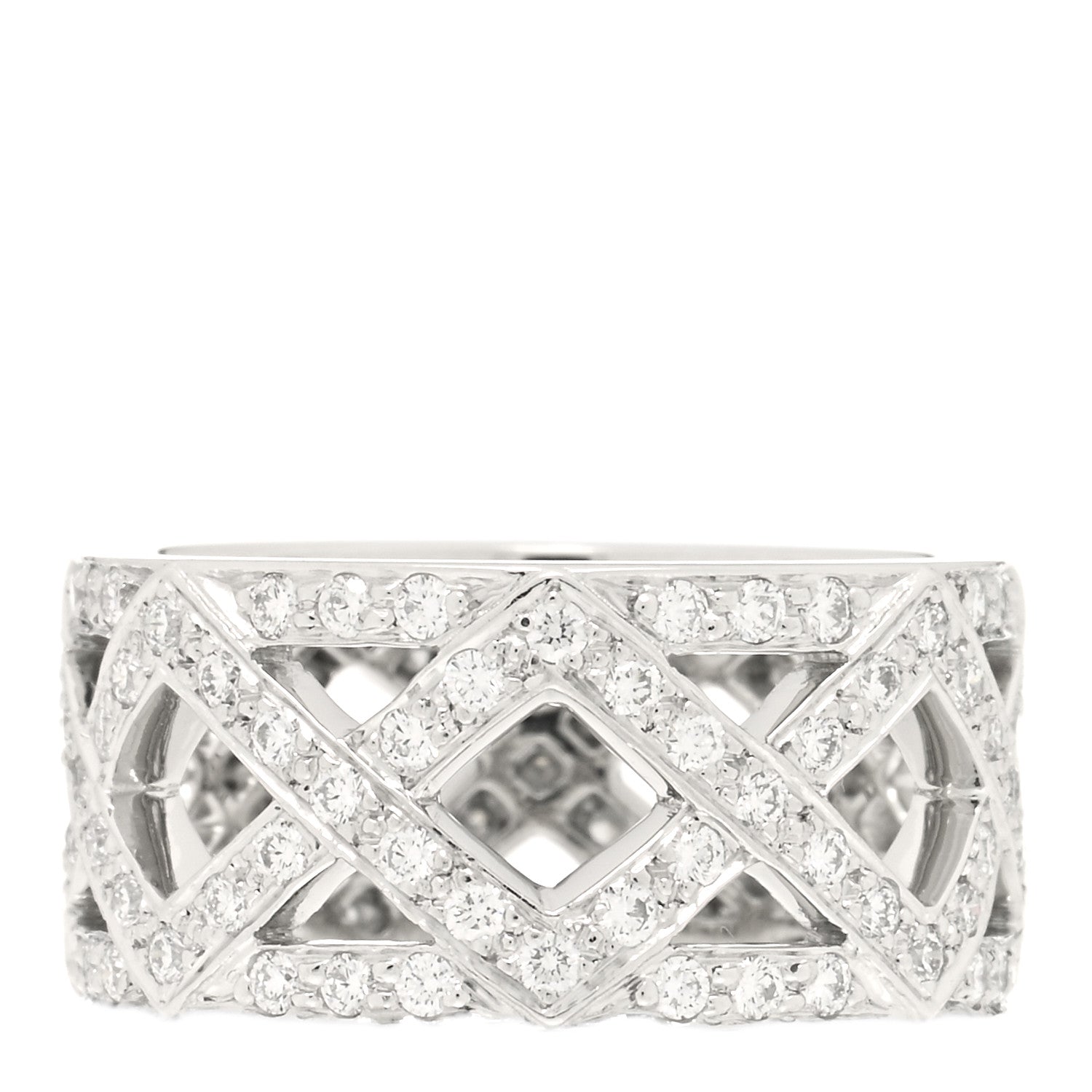 Tiffany Platinum Diamond Legacy Celebration Braided Band Ring 46 3.75 1 of 3