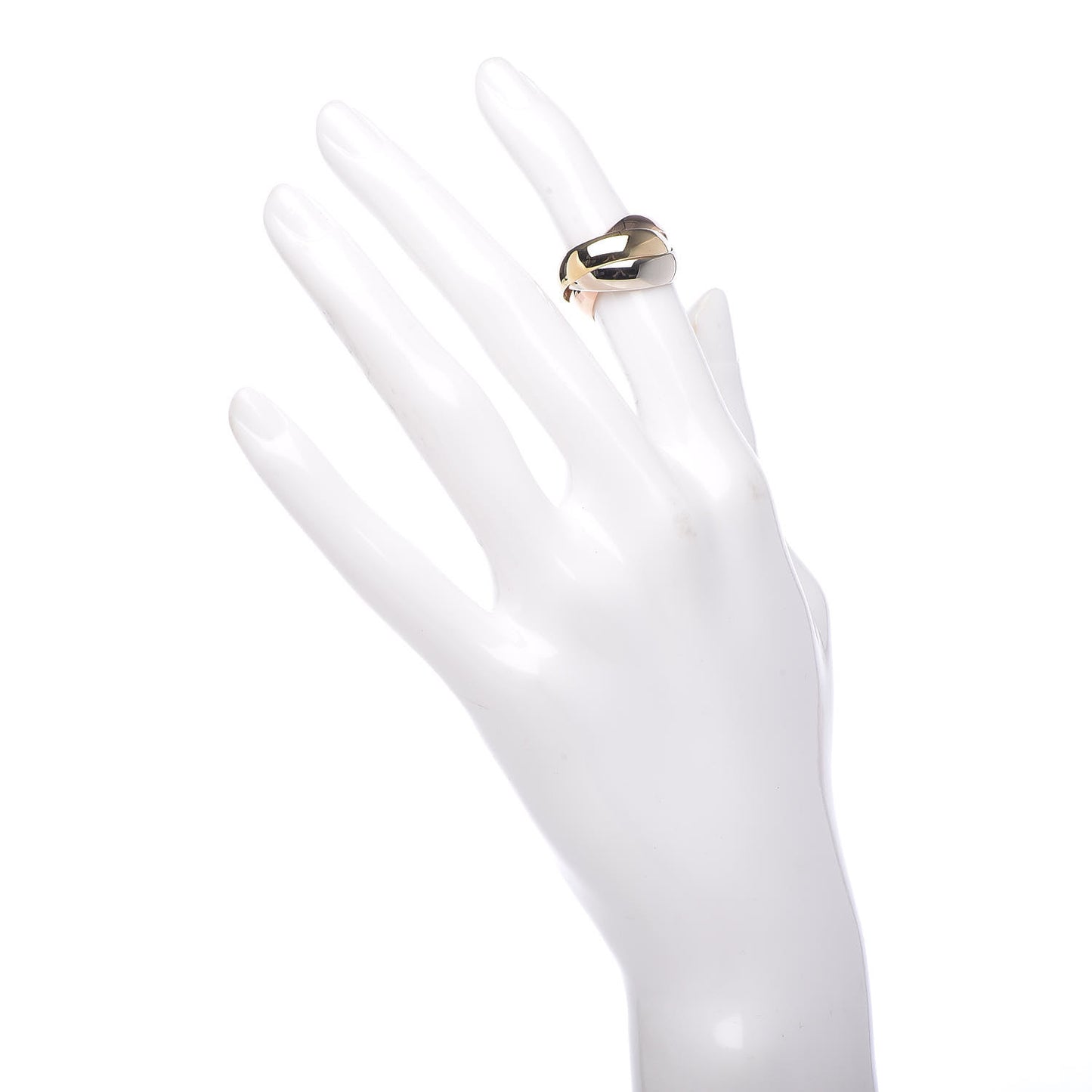 18K Pink Yellow White Gold Large Trinity Ring 50 5.25