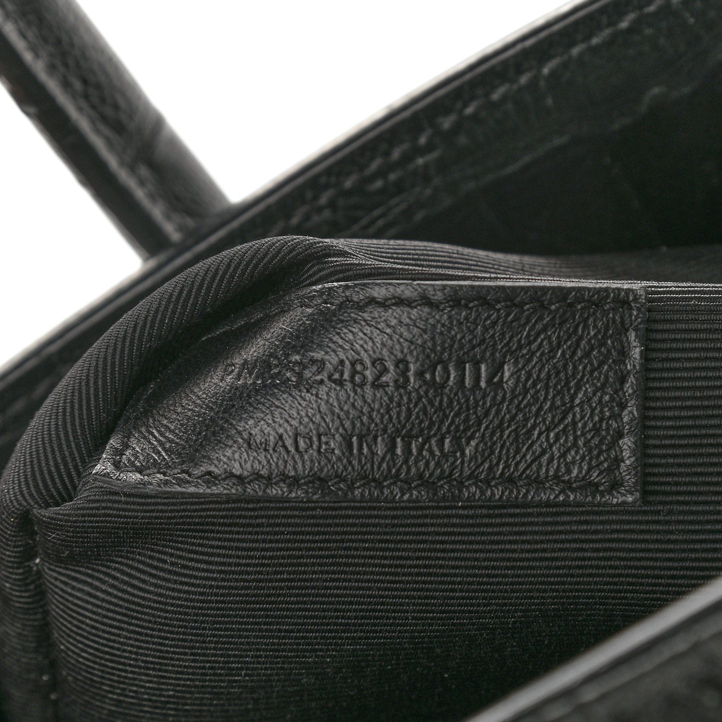 Calfskin Crocodile Embossed Small Sac de Jour Black