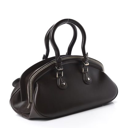 Christian Dior Calfskin Medium Detective Satchel Brown 3 of 11