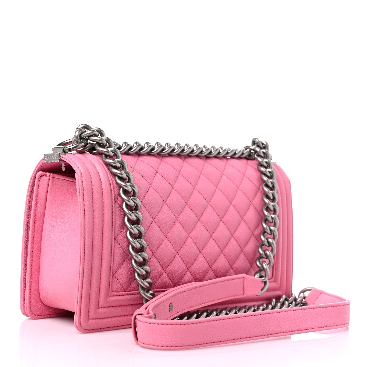 Chanel Caviar Quilted Medium Boy Flap Pink 3 of 11