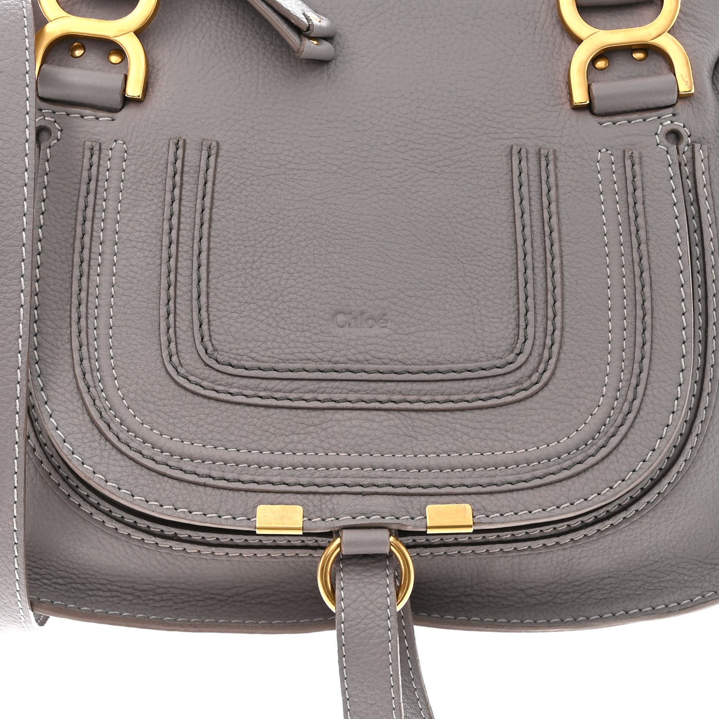Calfskin Small Marcie Satchel Cashmere Grey