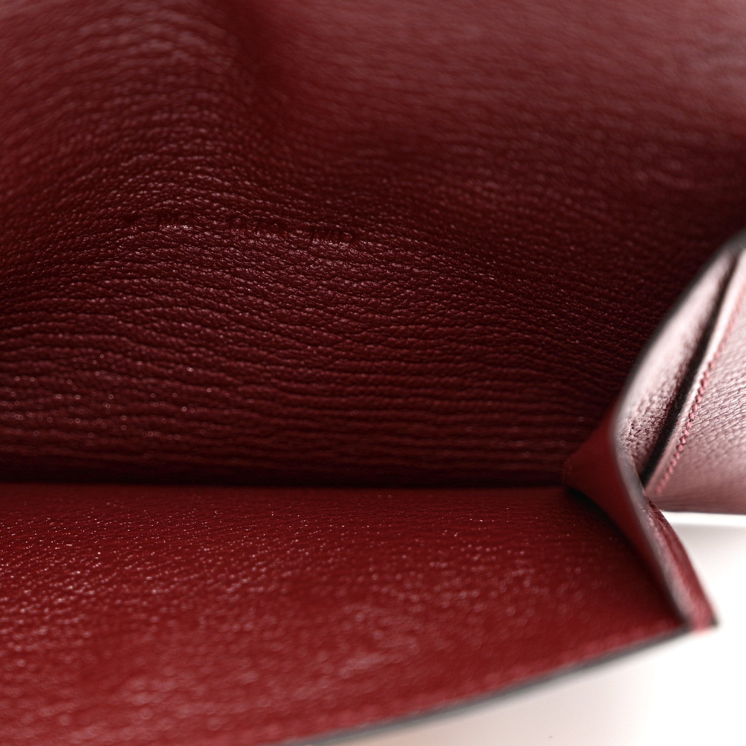 Hermes Chevre Mysore Kelly Pocket Compact Wallet Rouge H 5 of 6