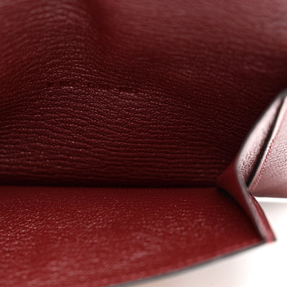 Hermes Chevre Mysore Kelly Pocket Compact Wallet Rouge H 5 of 6