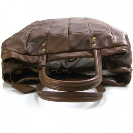 Leather Sac New Rive Gauche Tote Brown