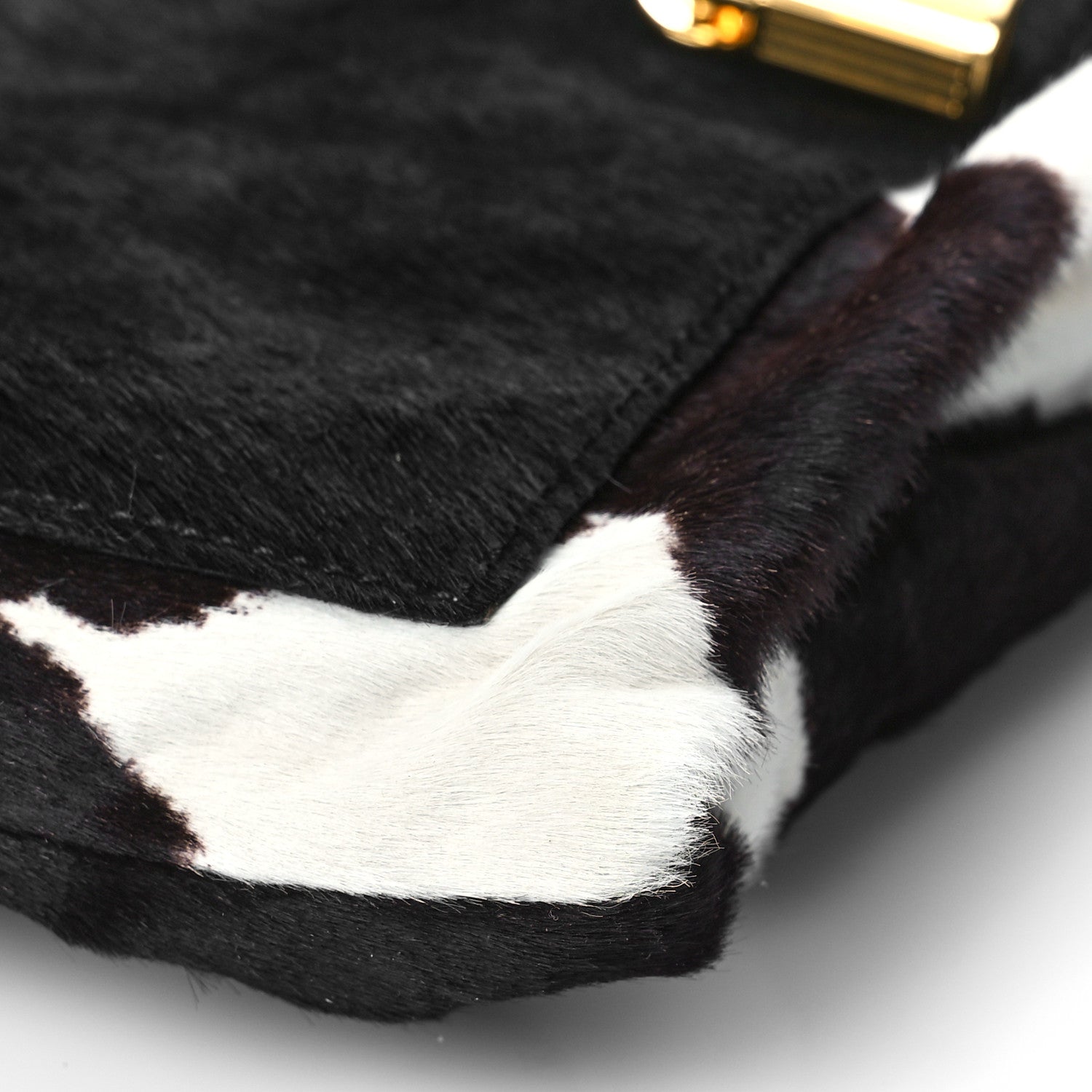 Tom Ford Calf Hair Shoulder Bag Black White 8 of 8