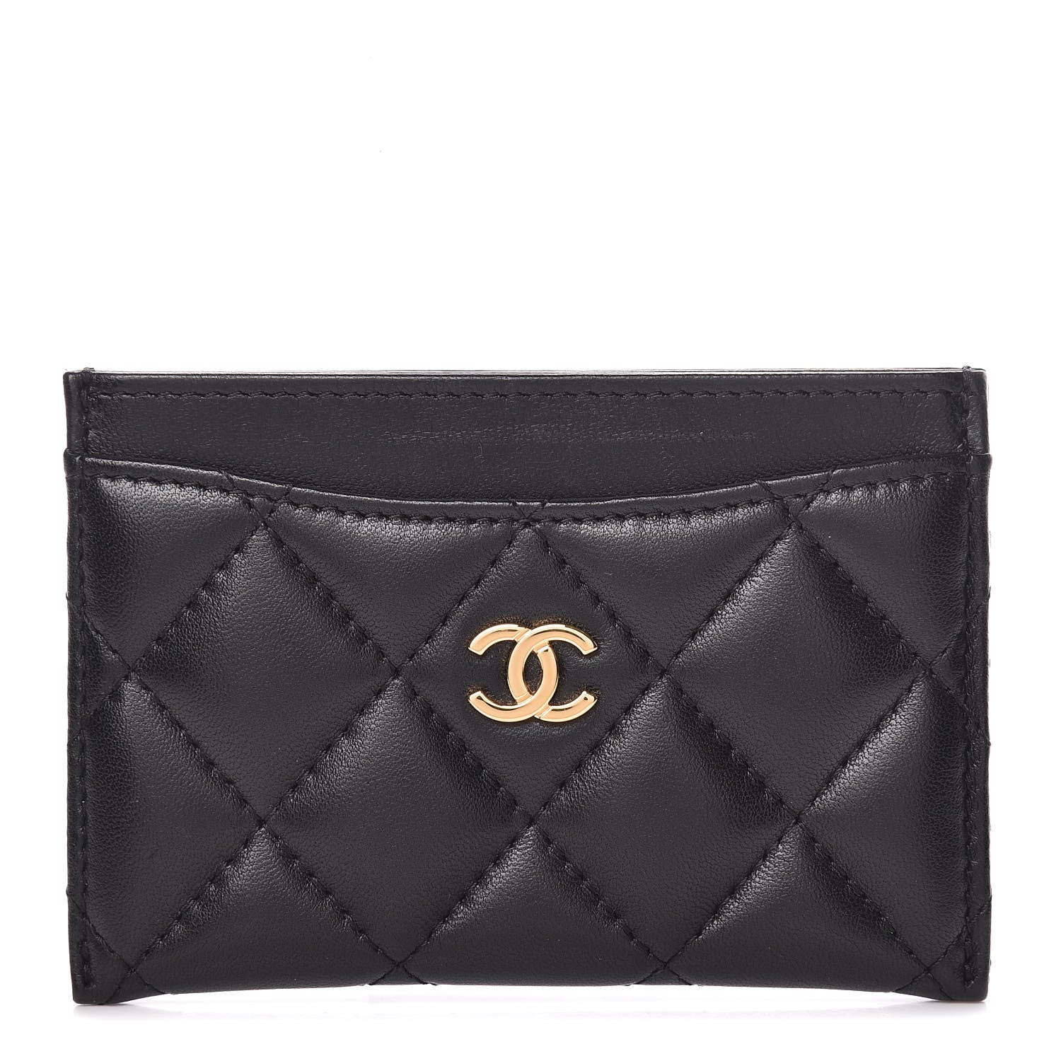 Chanel Lambskin Quilted Card Holder Black 1 of 8