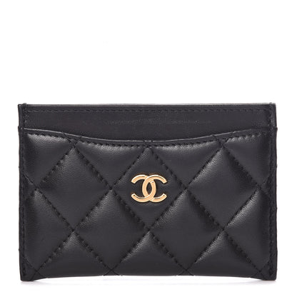 Chanel Lambskin Quilted Card Holder Black 1 of 8