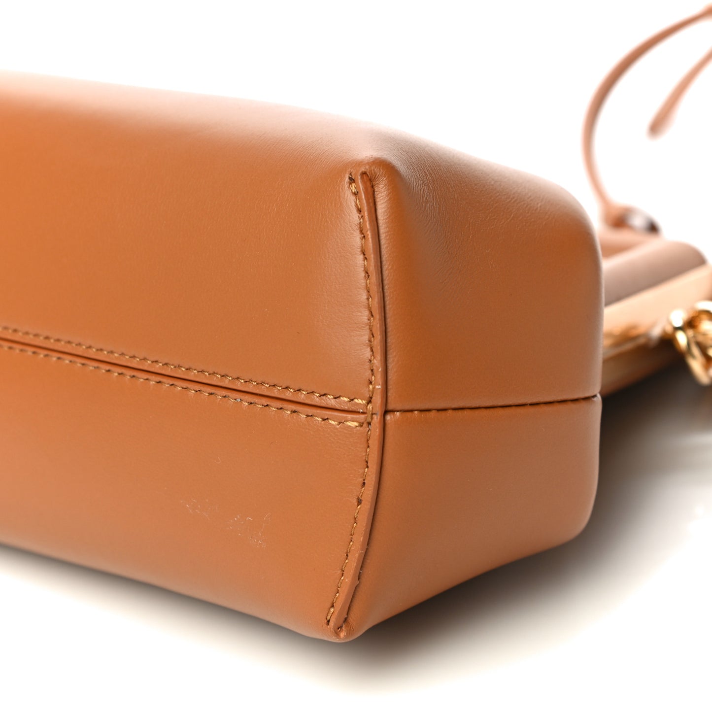 Shiny Nappa Small Fendi First Caramello