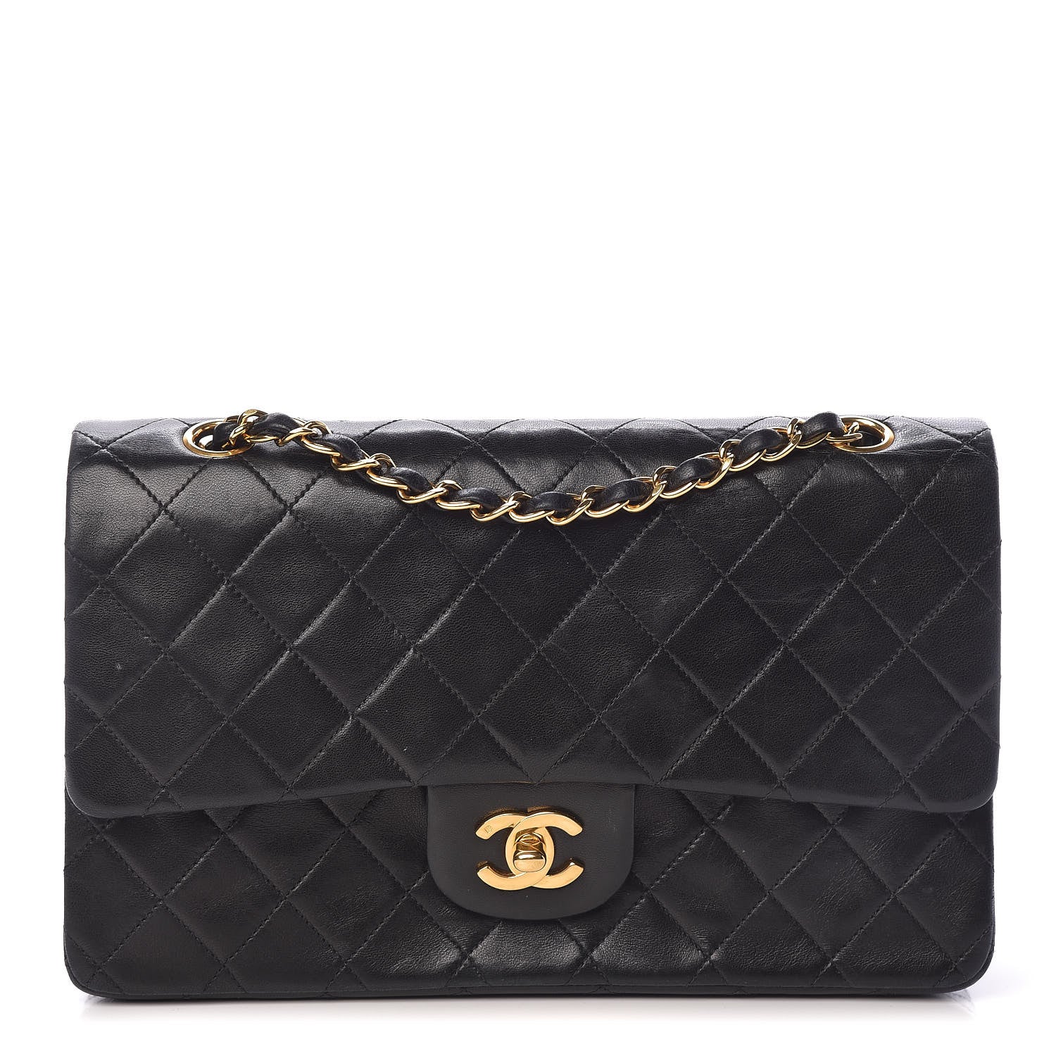 Chanel Lambskin Quilted Medium Double Flap Black 1 of 19