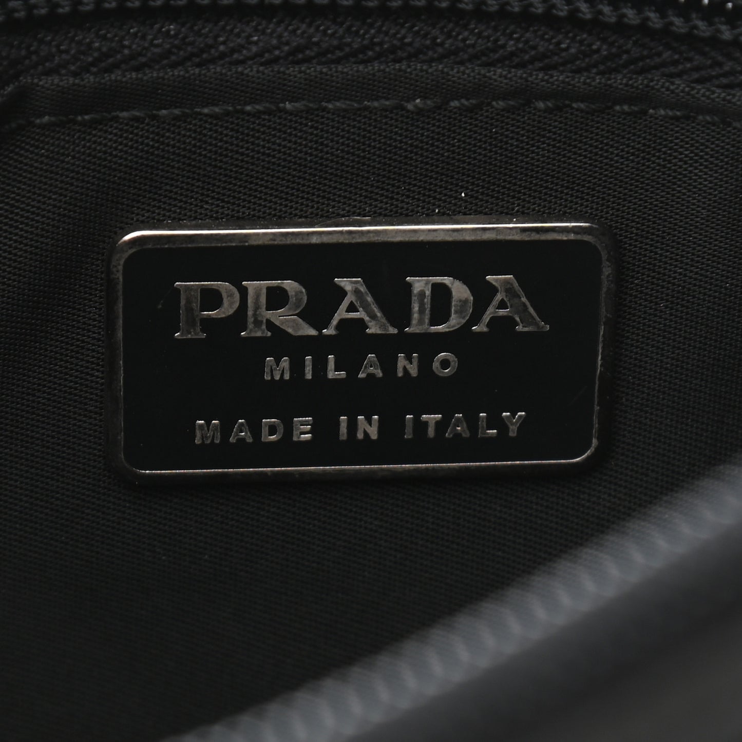 Calfskin Nylon Messenger Bag Black