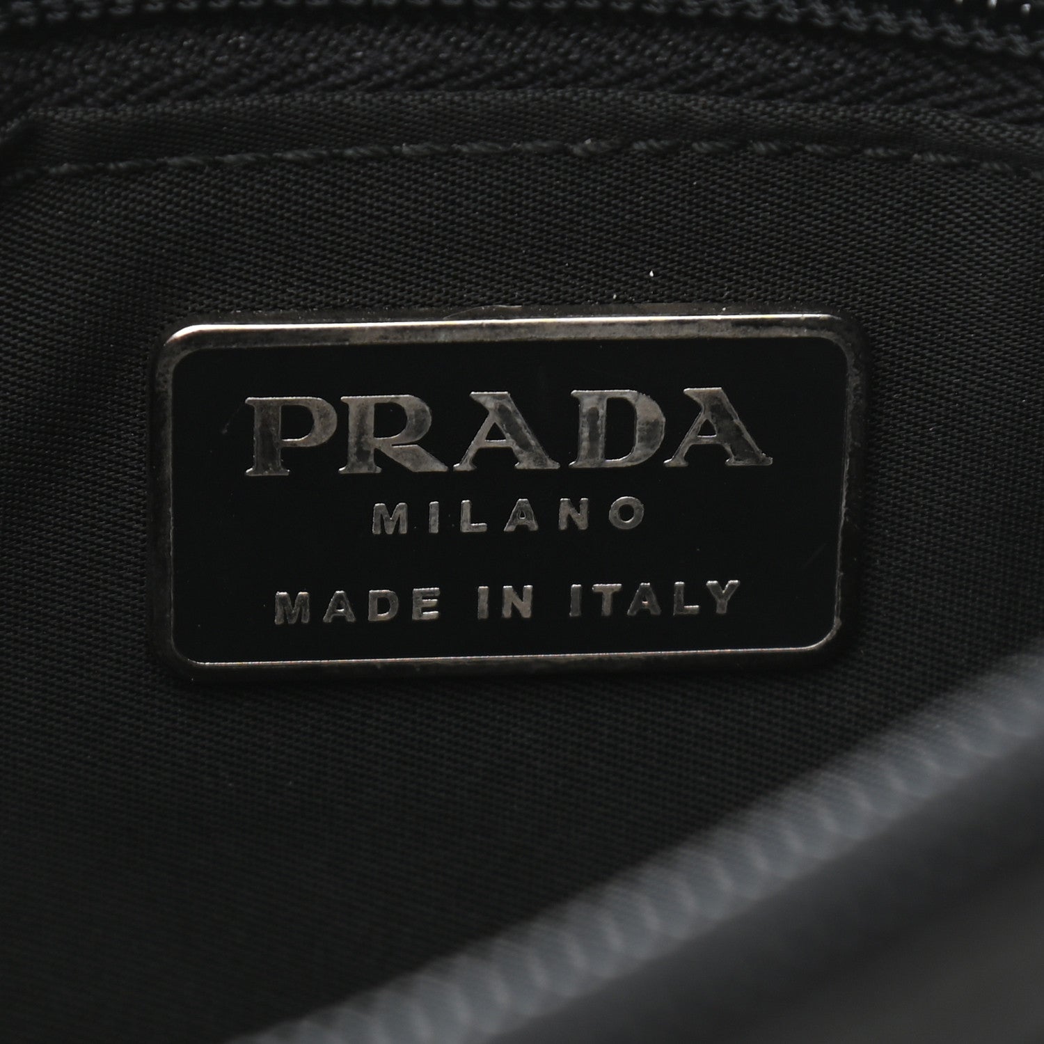 Prada Calfskin Nylon Messenger Bag Black 5 of 12