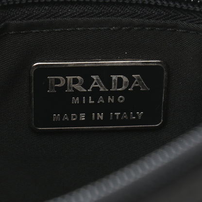 Prada Calfskin Nylon Messenger Bag Black 5 of 12